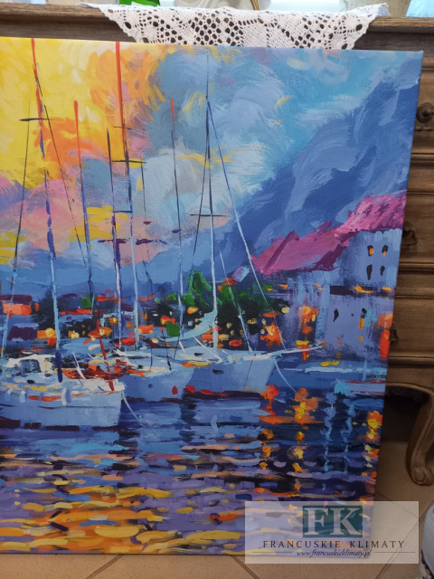 OBRAZ NA PŁÓTNIE 100/75 CM JACHTY