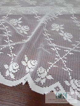 RETRO METRAŻ materiał żakard ROSALIE BIEL 160 cm