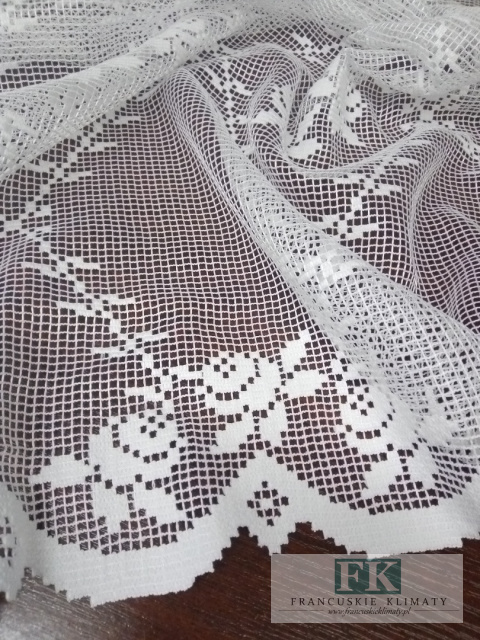 RETRO METRAŻ materiał żakard ROSALIE BIEL 180 cm RETRO METRAŻ materiał żakard ROSALIE BIEL 180 cm