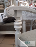 FRANCUSKI FOTEL cottage SHABBY biały beż
