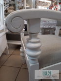 FRANCUSKI FOTEL cottage SHABBY biały beż