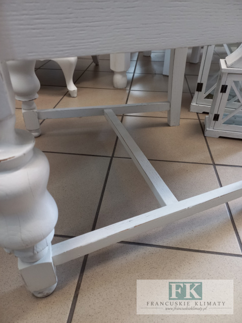 FRANCUSKI FOTEL cottage SHABBY biały beż