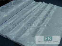 Materiał TKANINA ZASŁONY ORNAMENT BIEL 180 cm szer