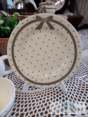 KOLEKCJA CREAM RIBBON TALERZ OBIADOWY śr. 25 cm styl francuski, shabby, vintage