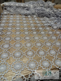 MATERIAŁ tkanina GIPIUROWY GIPIURA SZARA 150 CM MATERIAŁ tkanina GIPIUROWY GIPIURA SZARA 150 CM