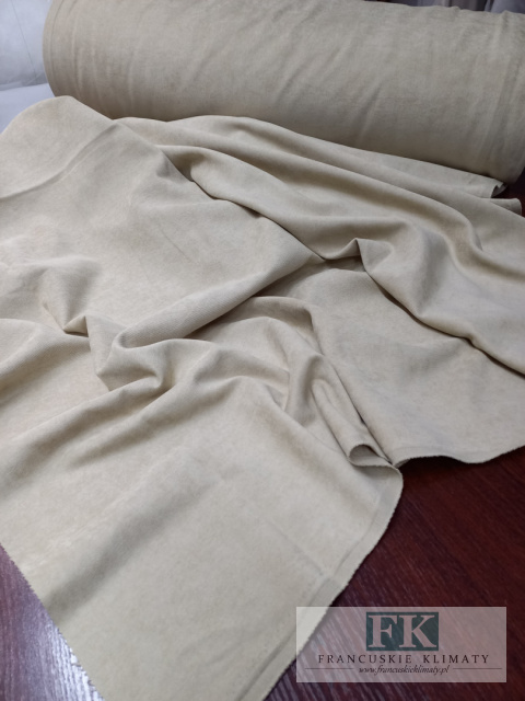 MATERIAł , TKANINA ZASŁONOWA TYPU VELLUR 300 CM BEŻ / PIASEK