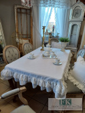 film ! OBRUS NATURA 130x190 FALBANY KORONKA BIEL , STYL FRANCUSKI SHABBY CHIC film ! OBRUS NATURA 130x190 FALBANY KORONKA BIEL , STYL FRANCUSKI SHABBY CHIC