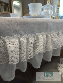 film ! OBRUS NATURA 130x190 FALBANY KORONKA BIEL , STYL FRANCUSKI SHABBY CHIC film ! OBRUS NATURA 130x190 FALBANY KORONKA BIEL , STYL FRANCUSKI SHABBY CHIC