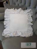POSZEWKA BIAŁA , PODWÓJNA FALBANA KORONKA ,PROWANSJA, SHABBY,CHIC POSZEWKA BIAŁA , PODWÓJNA FALBANA KORONKA ,PROWANSJA, SHABBY,CHIC