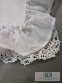 POSZEWKA BIAŁA , PODWÓJNA FALBANA KORONKA ,PROWANSJA, SHABBY,CHIC POSZEWKA BIAŁA , PODWÓJNA FALBANA KORONKA ,PROWANSJA, SHABBY,CHIC