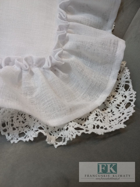 POSZEWKA BIAŁA , PODWÓJNA FALBANA KORONKA ,PROWANSJA, SHABBY,CHIC POSZEWKA BIAŁA , PODWÓJNA FALBANA KORONKA ,PROWANSJA, SHABBY,CHIC
