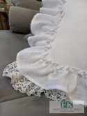 POSZEWKA BIAŁA , PODWÓJNA FALBANA KORONKA ,PROWANSJA, SHABBY,CHIC POSZEWKA BIAŁA , PODWÓJNA FALBANA KORONKA ,PROWANSJA, SHABBY,CHIC