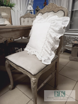 POSZEWKA BIAŁA , PODWÓJNA FALBANA KORONKA ,PROWANSJA, SHABBY,CHIC