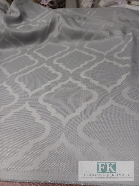 materiał TKANINA ZASŁONY obrusy BŁYSK MAROKO WYSOKOŚĆ 280 STALOWY