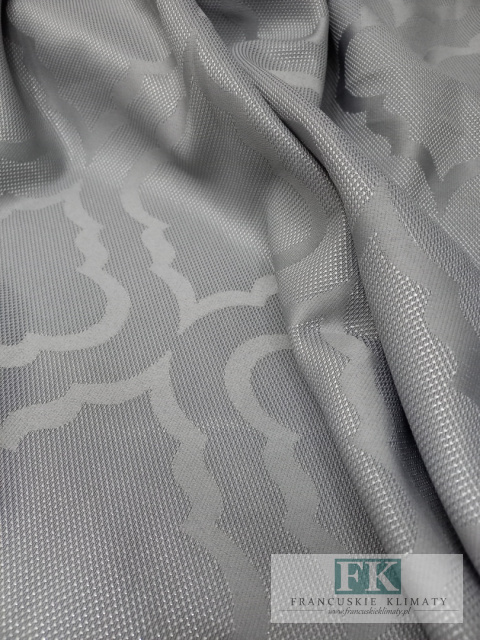 materiał TKANINA ZASŁONY obrusy BŁYSK MAROKO WYSOKOŚĆ 280 STALOWY