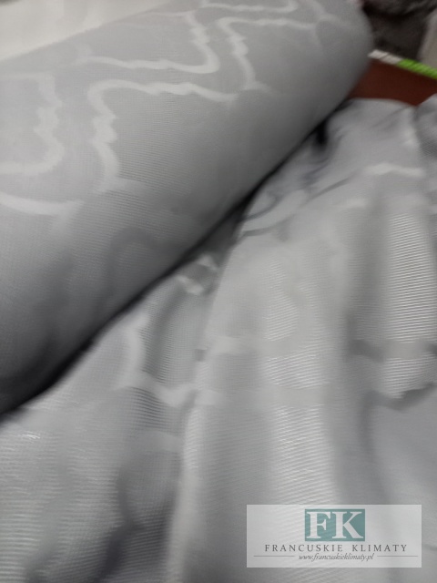 materiał TKANINA ZASŁONY obrusy BŁYSK MAROKO WYSOKOŚĆ 280 STALOWY