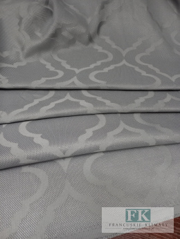 materiał TKANINA ZASŁONY obrusy BŁYSK MAROKO WYSOKOŚĆ 280 STALOWY