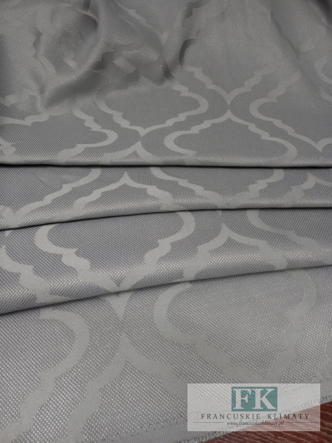 materiał TKANINA ZASŁONY obrusy BŁYSK MAROKO WYSOKOŚĆ 280 STALOWY