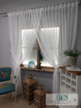 FIRANA TIUL HAFT 500/250 BIEL , PROWANSJA , SHABBY
