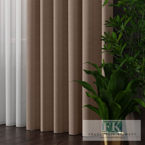 MATERIAł , TKANINA ZASŁONOWA , OBRUSOWA WYS 300 CM KARMEL MATERIAł , TKANINA ZASŁONOWA , OBRUSOWA WYS 300 CM KARMEL