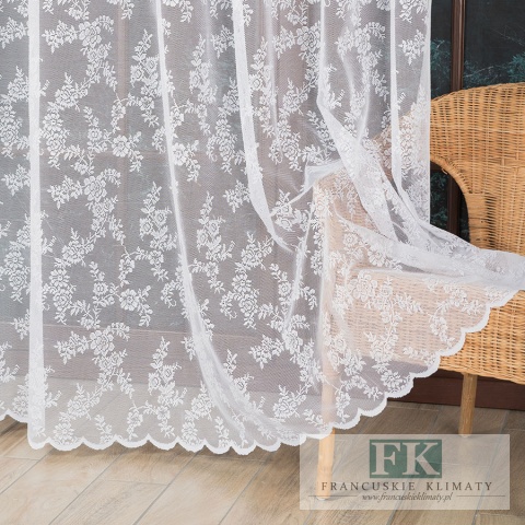 TKANINA materiał RETRO żakar BIEL 300 cm
