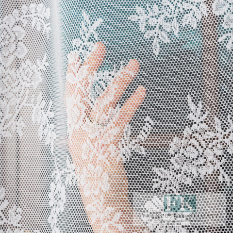 TKANINA materiał RETRO żakar BIEL 300 cm