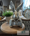 WIELKA CERAMICZNA FIGURA KRÓLIK ZAJĄC 49 CM SREBRNY WIELKA CERAMICZNA FIGURA KRÓLIK ZAJĄC 49 CM SREBRNY