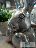 WIELKA CERAMICZNA FIGURA KRÓLIK ZAJĄC 49 CM SREBRNY WIELKA CERAMICZNA FIGURA KRÓLIK ZAJĄC 49 CM SREBRNY