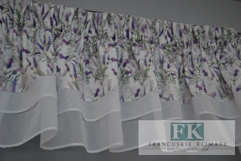 KPL LAMBREKIN FALBANY , BOKI Z WIĄZANAIMI, LAWENDA , batyst BIEL