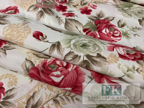 KUPON TKANINA 44 cm x 180 cm KWIATY CZERWIEŃ OKAZJA KUPON TKANINA 44 cm x 180 cm KWIATY CZERWIEŃ OKAZJA