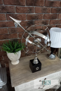 ASTROLABIUM WYS. 59 CM !! - Srebrne metalowe astrolabium dekoracja na biurko ozdoba do gabinetu salonu ASTROLABIUM WYS. 59 CM !! - Srebrne metalowe astrolabium dekoracja na biurko ozdoba do gabinetu salonu