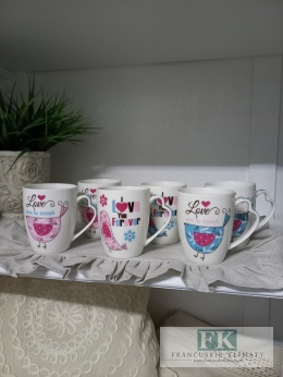 KOMPLET 6 KUBKÓW SERIA ,,LOVE 