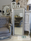 LUSTRO pion/ poziom W SREBRNEJ RAMIE WYS. 134,5 CM STYLU PROWANSALSKIM, SHABBY, CHIC , VINTAGE.