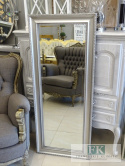 LUSTRO pion/ poziom W SREBRNEJ RAMIE WYS. 134,5 CM STYLU PROWANSALSKIM, SHABBY, CHIC , VINTAGE.