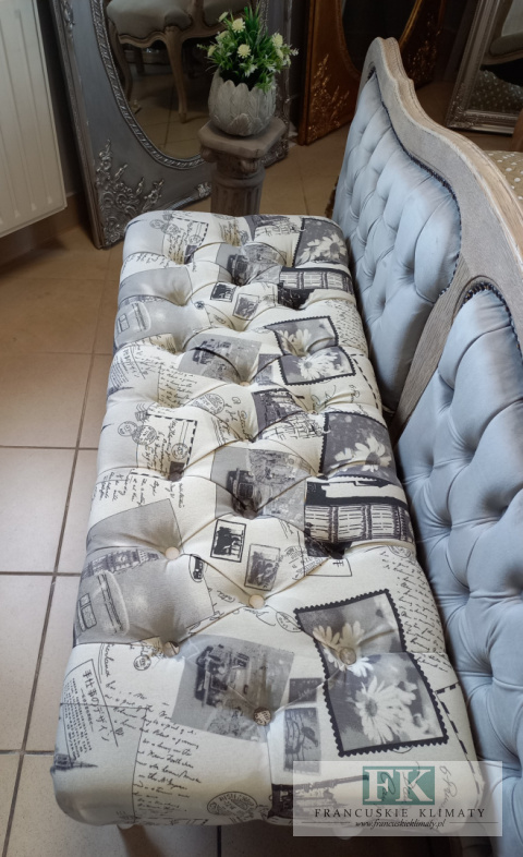 SIEDZISKO - ŁAWECZKA - PUF głęboko pikowane W STYLU FRANCUSKIM , SKANDYNAWSKIM ,PROWENSALSKIM , SHABBY
