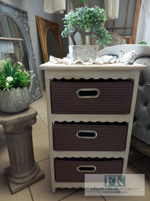 SZAFKA KOMÓDKA DREWNIANA 64 CM ,3 SZUFLADY