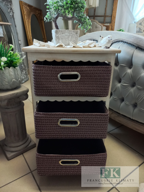 SZAFKA KOMÓDKA DREWNIANA 64 CM ,3 SZUFLADY