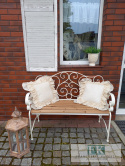 ŁAWKA 115 CM KUTY METAL HOME & GARDEN Z DREWNIANYM SIEDZISKIEM W STYLU FRANCUSKIM , PROWANSALSKIM , SHABBY , LOFT. ŁAWKA 115 CM KUTY METAL HOME & GARDEN Z DREWNIANYM SIEDZISKIEM W STYLU FRANCUSKIM , PROWANSALSKIM , SHABBY , LOFT.