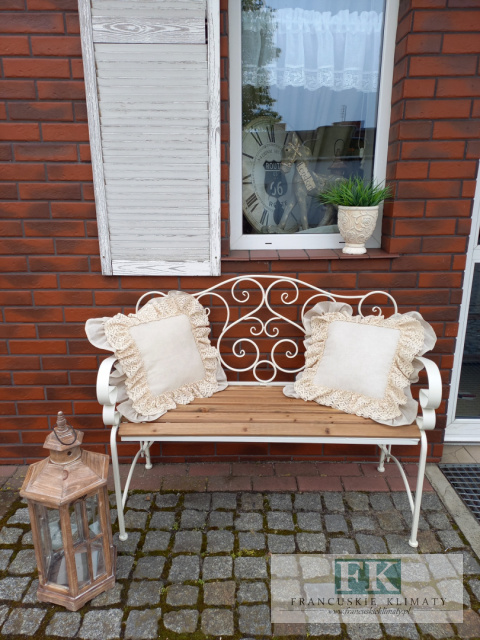 ŁAWKA 115 CM KUTY METAL HOME & GARDEN Z DREWNIANYM SIEDZISKIEM W STYLU FRANCUSKIM , PROWANSALSKIM , SHABBY , LOFT. ŁAWKA 115 CM KUTY METAL HOME & GARDEN Z DREWNIANYM SIEDZISKIEM W STYLU FRANCUSKIM , PROWANSALSKIM , SHABBY , LOFT.