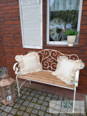 ŁAWKA 115 CM KUTY METAL HOME & GARDEN Z DREWNIANYM SIEDZISKIEM W STYLU FRANCUSKIM , PROWANSALSKIM , SHABBY , LOFT. ŁAWKA 115 CM KUTY METAL HOME & GARDEN Z DREWNIANYM SIEDZISKIEM W STYLU FRANCUSKIM , PROWANSALSKIM , SHABBY , LOFT.