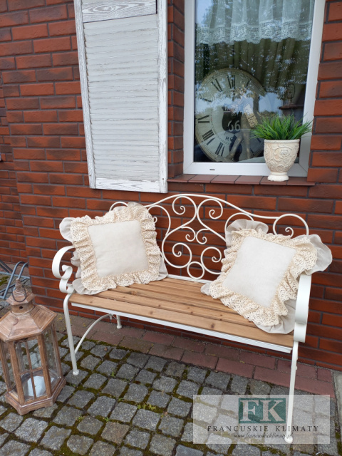 ŁAWKA 115 CM KUTY METAL HOME & GARDEN Z DREWNIANYM SIEDZISKIEM W STYLU FRANCUSKIM , PROWANSALSKIM , SHABBY , LOFT. ŁAWKA 115 CM KUTY METAL HOME & GARDEN Z DREWNIANYM SIEDZISKIEM W STYLU FRANCUSKIM , PROWANSALSKIM , SHABBY , LOFT.