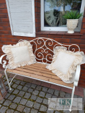 ŁAWKA 115 CM KUTY METAL HOME & GARDEN Z DREWNIANYM SIEDZISKIEM W STYLU FRANCUSKIM , PROWANSALSKIM , SHABBY , LOFT. ŁAWKA 115 CM KUTY METAL HOME & GARDEN Z DREWNIANYM SIEDZISKIEM W STYLU FRANCUSKIM , PROWANSALSKIM , SHABBY , LOFT.