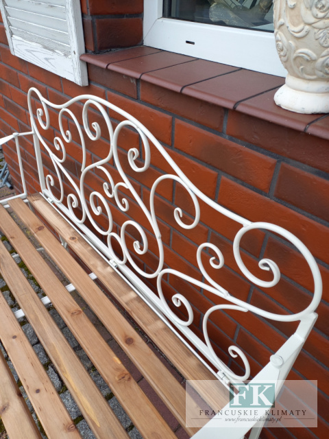 ŁAWKA 115 CM KUTY METAL HOME & GARDEN Z DREWNIANYM SIEDZISKIEM W STYLU FRANCUSKIM , PROWANSALSKIM , SHABBY , LOFT. ŁAWKA 115 CM KUTY METAL HOME & GARDEN Z DREWNIANYM SIEDZISKIEM W STYLU FRANCUSKIM , PROWANSALSKIM , SHABBY , LOFT.