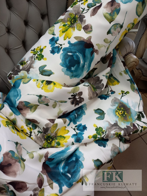 MATERIAŁ - TKANINA KWIATY VELVET NA ZASŁONY , OBRUSY, PIĘKNY WZÓR 280 CM MATERIAŁ - TKANINA KWIATY VELVET NA ZASŁONY , OBRUSY, PIĘKNY WZÓR 280 CM