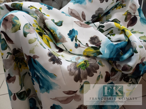 MATERIAŁ - TKANINA KWIATY VELVET NA ZASŁONY , OBRUSY, PIĘKNY WZÓR 280 CM MATERIAŁ - TKANINA KWIATY VELVET NA ZASŁONY , OBRUSY, PIĘKNY WZÓR 280 CM