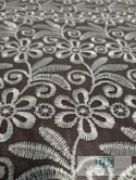 OBRUS 120/200 BIEL GIPIURA PEŁNA , GLAMOUR SHABBY CHIC