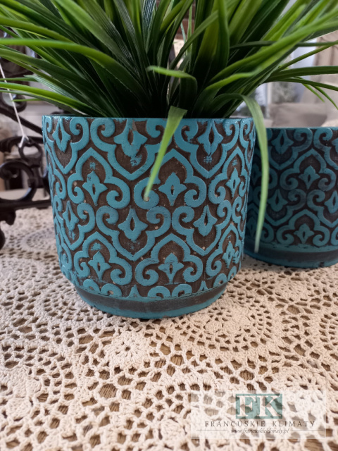 OSŁONKA DONICA 15 CM DO WNĘTRZ I OGRODÓW W STYLU BOHO RUSTYKALNYM VINTAGE OSŁONKA DONICA 15 CM DO WNĘTRZ I OGRODÓW W STYLU BOHO RUSTYKALNYM VINTAGE