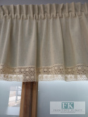 KOMPLET 350/250 NATURA lambrekin zasłony koronka