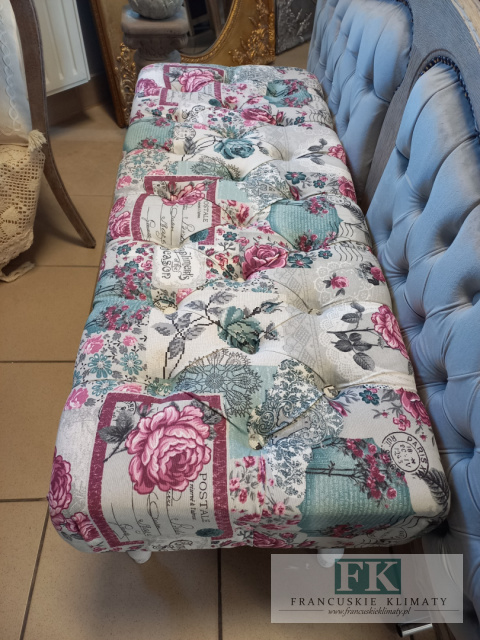 SIEDZISKO - ŁAWECZKA - PUF głęboko pikowane W STYLU FRANCUSKIM , SKANDYNAWSKIM ,PROWENSALSKIM , SHABBY SIEDZISKO - ŁAWECZKA - PUF głęboko pikowane W STYLU FRANCUSKIM , SKANDYNAWSKIM ,PROWENSALSKIM , SHABBY