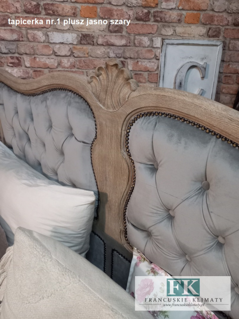 TAPICERKA TYPU PLUSZ JASNO SZARY